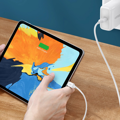 Cable de Datos y Carga USB-C - USB-C UGREEN US264, 60W, 0.5m, Blanco