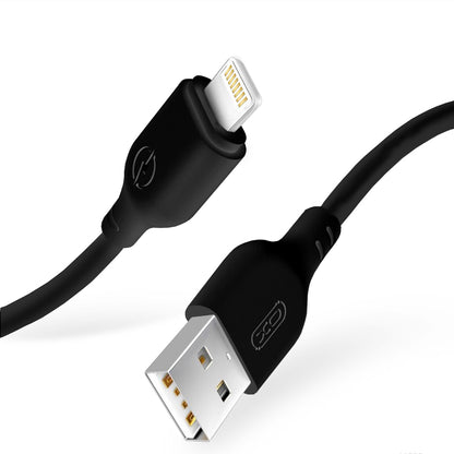 Cable de Datos y Carga USB-A - Lightning XO Design NB103, 18W, 2m, Negro