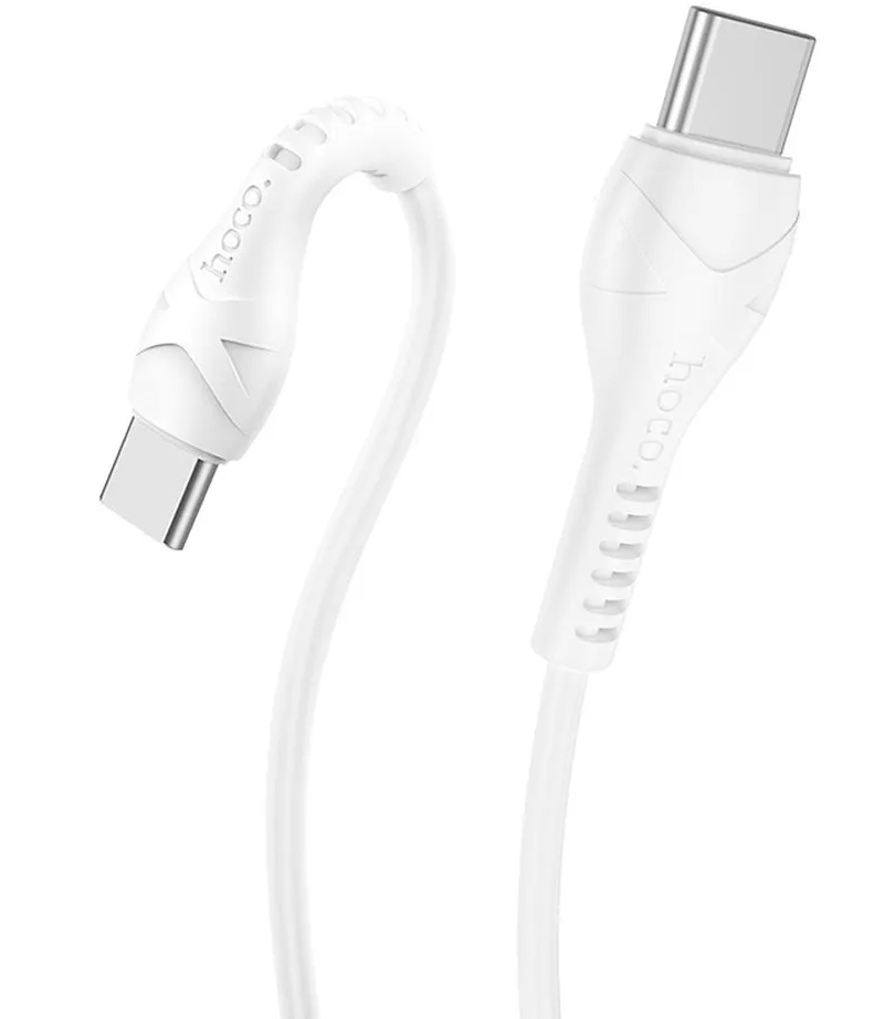 Cable de Datos y Carga USB-C - USB-C HOCO X37, 60W, 1m, Blanco