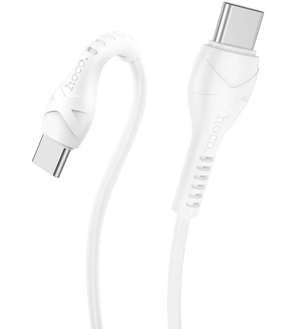 Cable de Datos y Carga USB-C - USB-C HOCO X37, 60W, 1m, Blanco