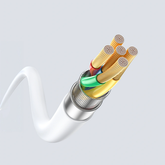 USB-A to USB-C Dudao L25ST Data and Charging Cable, 100W, 1m, White