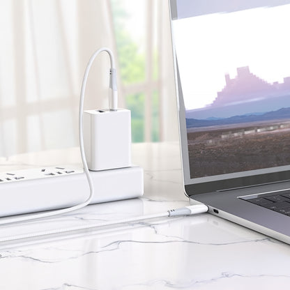 Cable de Datos y Carga USB-C - USB-C HOCO X70, 60W, 1m, Blanco