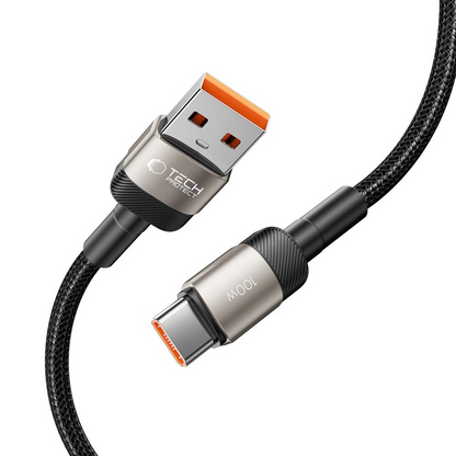 Cable de Datos y Carga USB-A - USB-C Tech-Protect Ultraboost EVO, 100W, 1m, Plateado