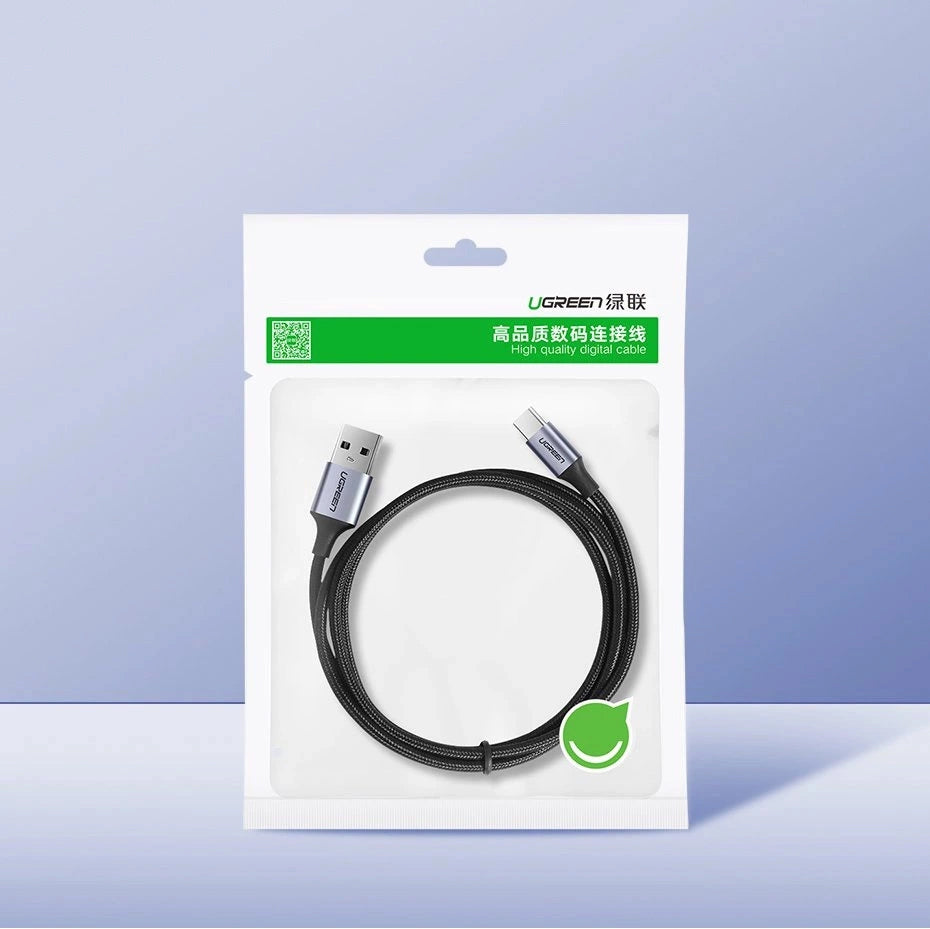 Cable de Datos y Carga USB-A - USB-C UGREEN US288, 18W, 1.5m, Negro