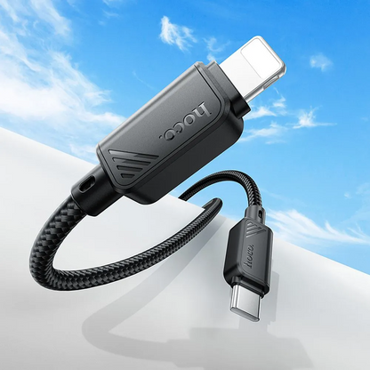 Cable de Datos y Carga USB-C - Lightning HOCO X113, 27W, 1m, Negro