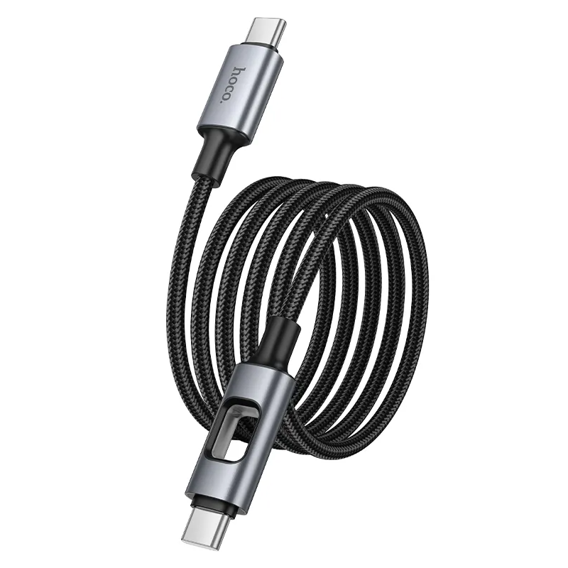 Cable de Datos y Carga USB-C - USB-C HOCO U144 Led, 60W, 1.2m, Negro