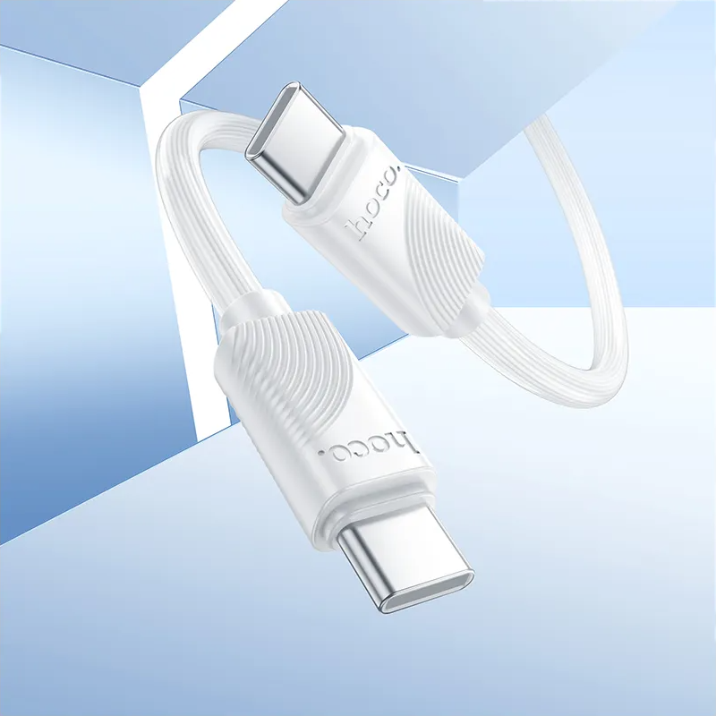 Cable de Datos y Carga USB-C - USB-C HOCO X114, 60W, 1m, Blanco