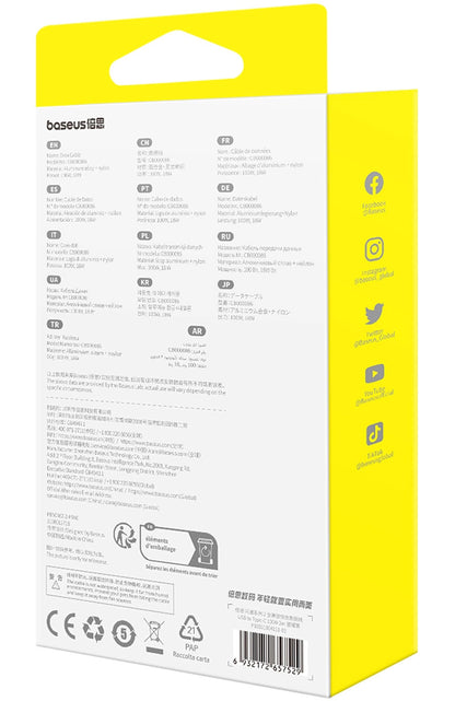 Cable de Datos y Carga USB-A - USB-C Baseus Flash Series II, 100W, 2m, Negro P10311804111-01