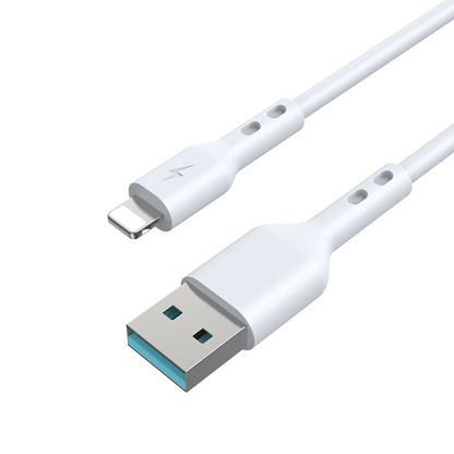 Cable de Datos y Carga USB-A - Lightning BWOO BO-X172L-2M, 15W, 2m, Blanco
