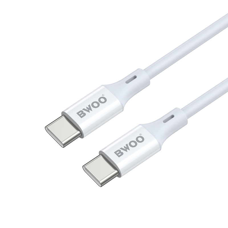 Cable de Datos y Carga USB-C - USB-C BWOO BO-X283CC-2M, 60W, 2m, Blanco
