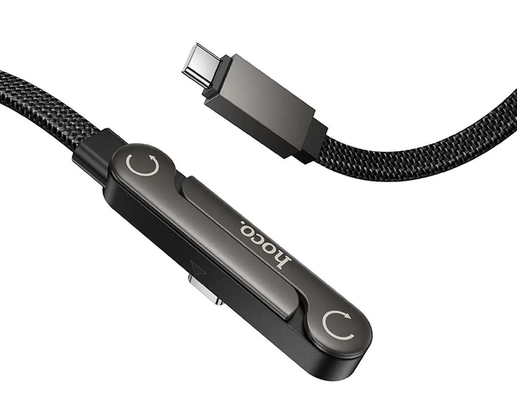 Cable de Datos y Carga USB-C - USB-C HOCO U150 Exquisite, 60W, 1.2m, Negro