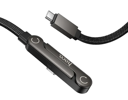 Cable de Datos y Carga USB-C - USB-C HOCO U150 Exquisite, 60W, 1.2m, Negro