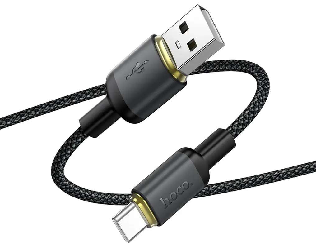 Cable de Datos y Carga USB-A - USB-C HOCO X128 Benefit, 36W, 1m, Negro