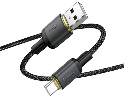 Cable de Datos y Carga USB-A - USB-C HOCO X128 Benefit, 36W, 1m, Negro
