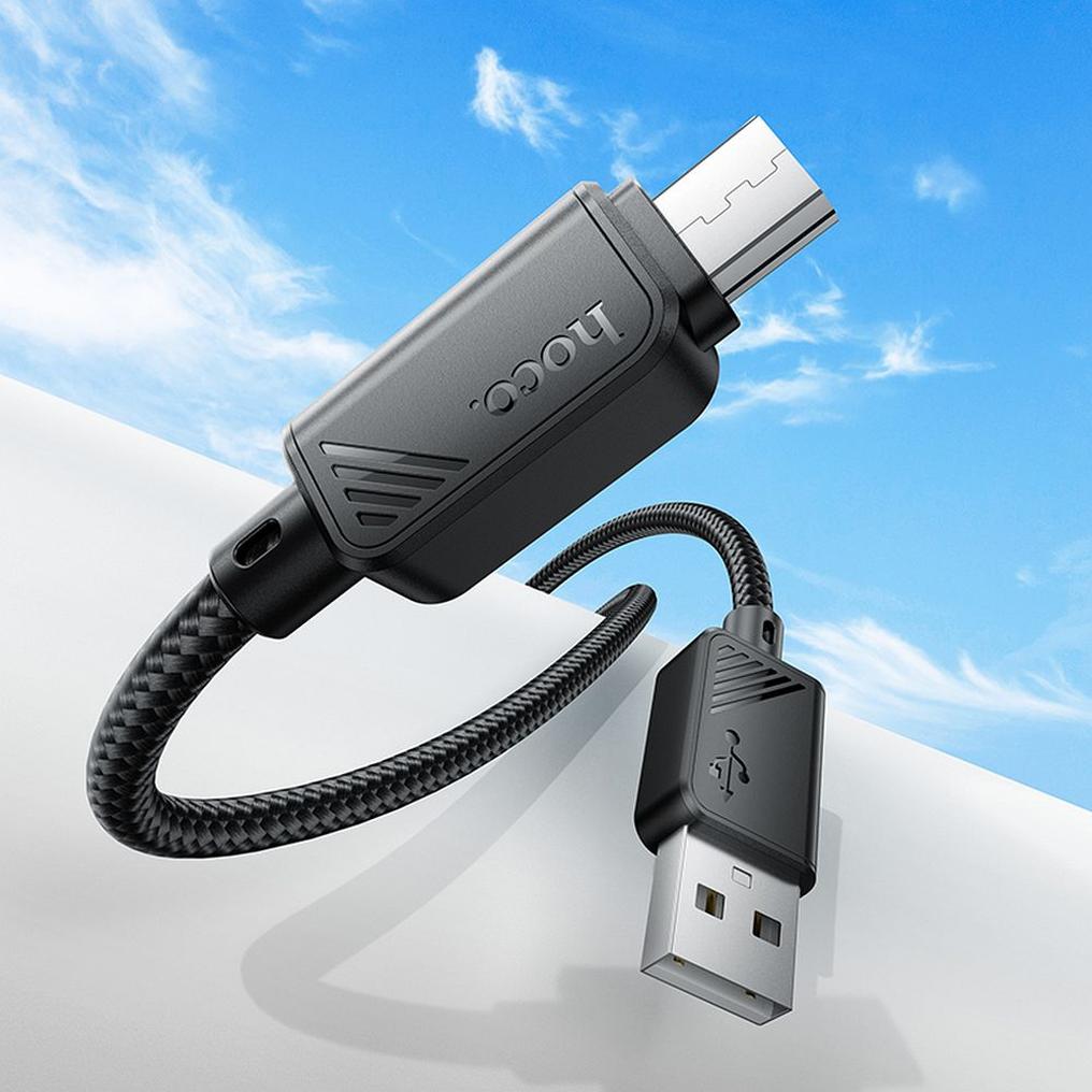 Cable de Datos y Carga USB-A - microUSB HOCO X113, 18W, 1m, Negro