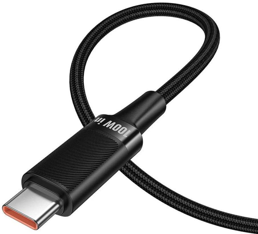 Cable de Datos y Carga USB-C - USB-C HOCO U153 Extreme, 100W, 1.2m, Negro