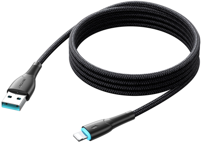 Cable de datos y carga USB-A - Lightning Joyroom SA32-AL3, 18 W, 1 m, negro