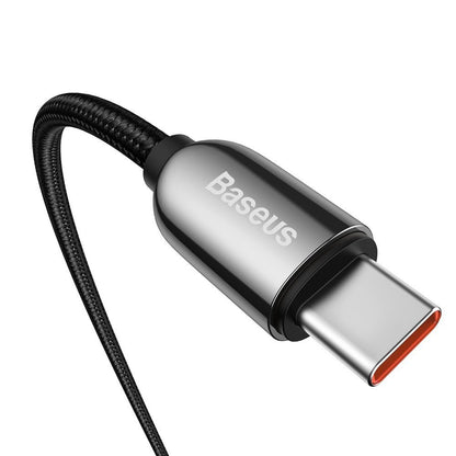 Cable de carga y datos USB-C - USB-C Baseus Display, 100W, 1m, Negro CATSK-B01