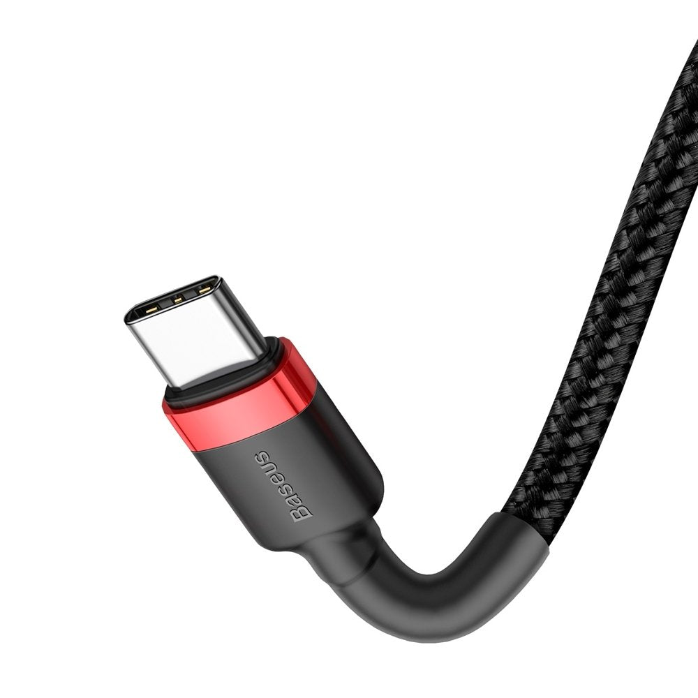 Cable de carga y datos USB-C - USB-C Baseus Cafule, 60W, 1m, Rojo CATKLF-G91