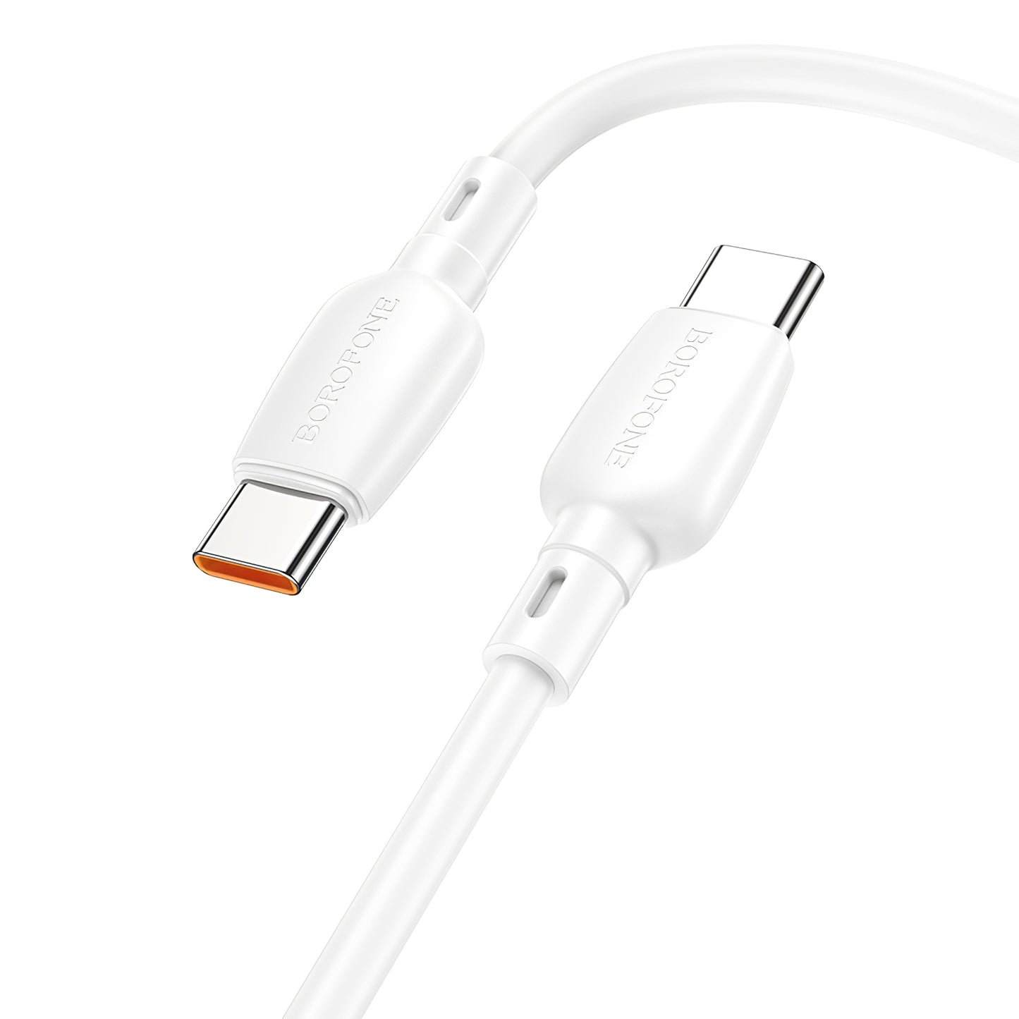 Cable de carga y datos USB-C - USB-C Borofone BX93, 100W, 1m, Blanco 