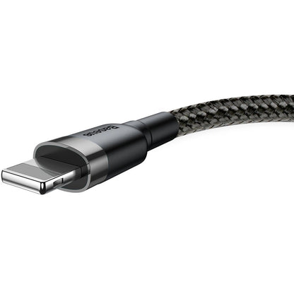 Cable de datos y carga USB-A - Lightning Baseus Cafule, 18W, 0,5m, Gris CALKLF-AG1 