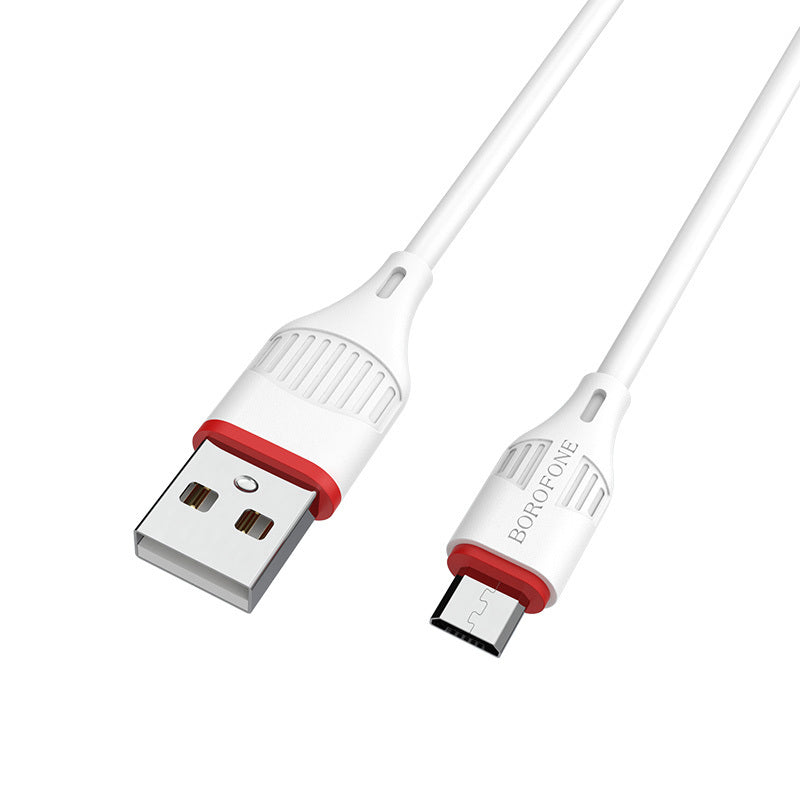 Cable de datos y carga USB-A - microUSB Borofone Enjoy BX17, 18W, 1m, Blanco 