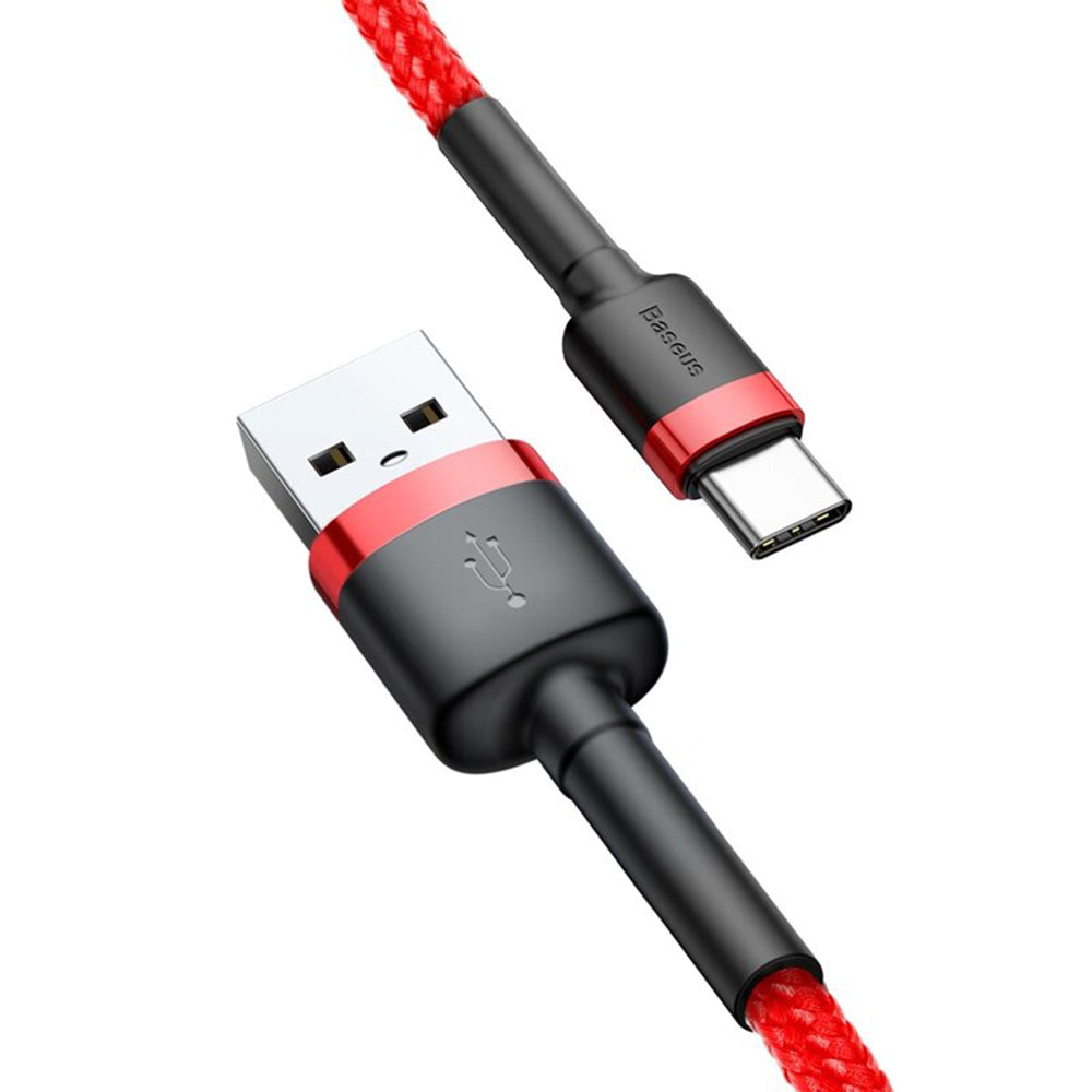 Cable de datos y carga USB-A - USB-C Baseus Cafule, 18W, 2m, Rojo CATKLF-C09