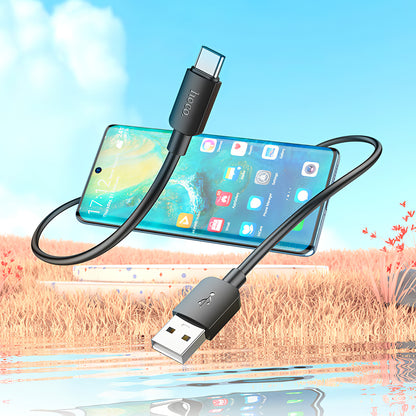 Cable de Datos y Carga USB-A - USB-C HOCO X96, 27W, 0.25m, Negro