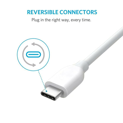 Cable de carga y datos USB-A a USB-C Anker PowerLine, 18 W, 0,9 m, blanco A8163021 