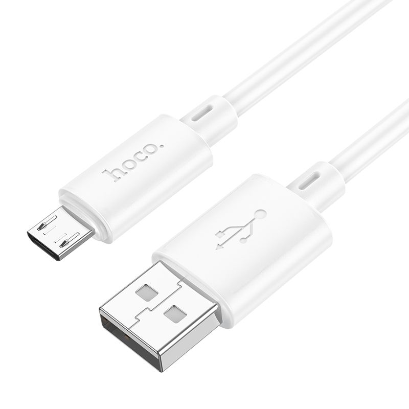 HOCO X88 Cable de carga y datos USB-A - microUSB, 18 W, 1 m, blanco 