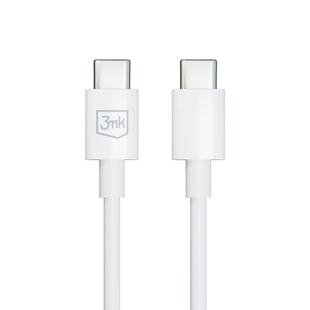 Cable de carga y datos USB-C - USB-C 3MK Hyper, 100W, 1,2m, Blanco 