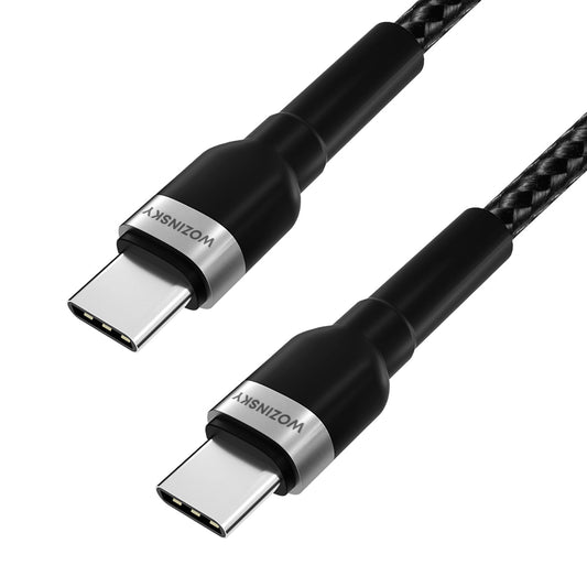 Cable de Datos y Carga USB-C - USB-C WZK WNBCC2, 65W, 2m, Negro
