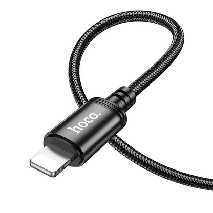 Cable de Datos y Carga USB-A - Lightning HOCO X89, 18W, 2m, Negro