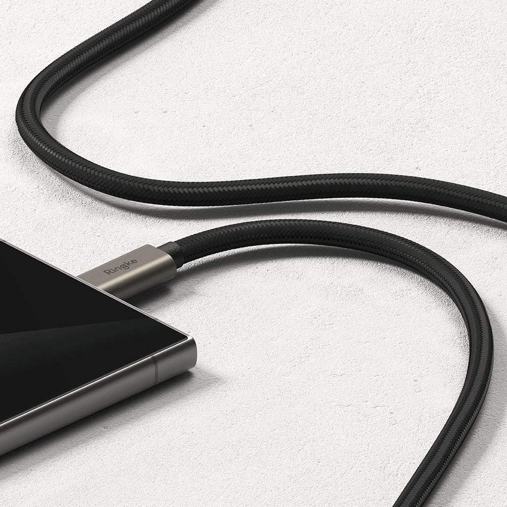 Cable de Datos y Carga USB-C - USB-C Ringke 2X2, 240W, 1m, Negro