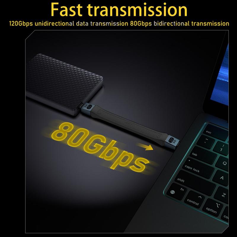 Cable de Datos y Carga USB-C - USB-C OEM 8K Video, 240W, 0.13m, Negro