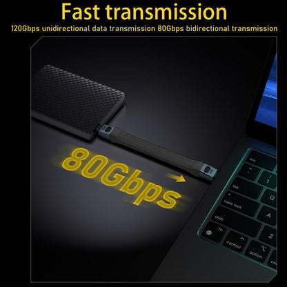 Cable de Datos y Carga USB-C - USB-C OEM 8K Video, 240W, 0.13m, Negro