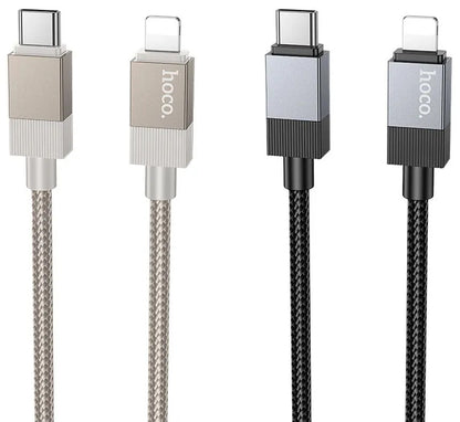 USB-C to Lightning Data and Charging Cable HOCO X110, 27W, 1m, Black