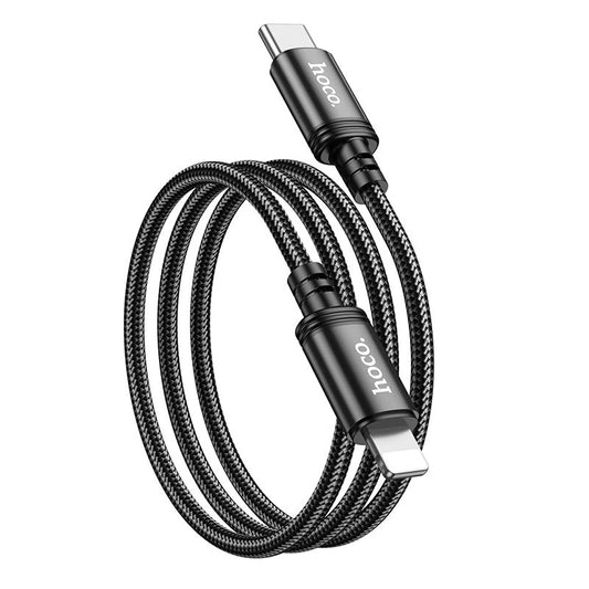 Cable de Datos y Carga USB-C - Lightning HOCO X89, 20W, 1m, Negro