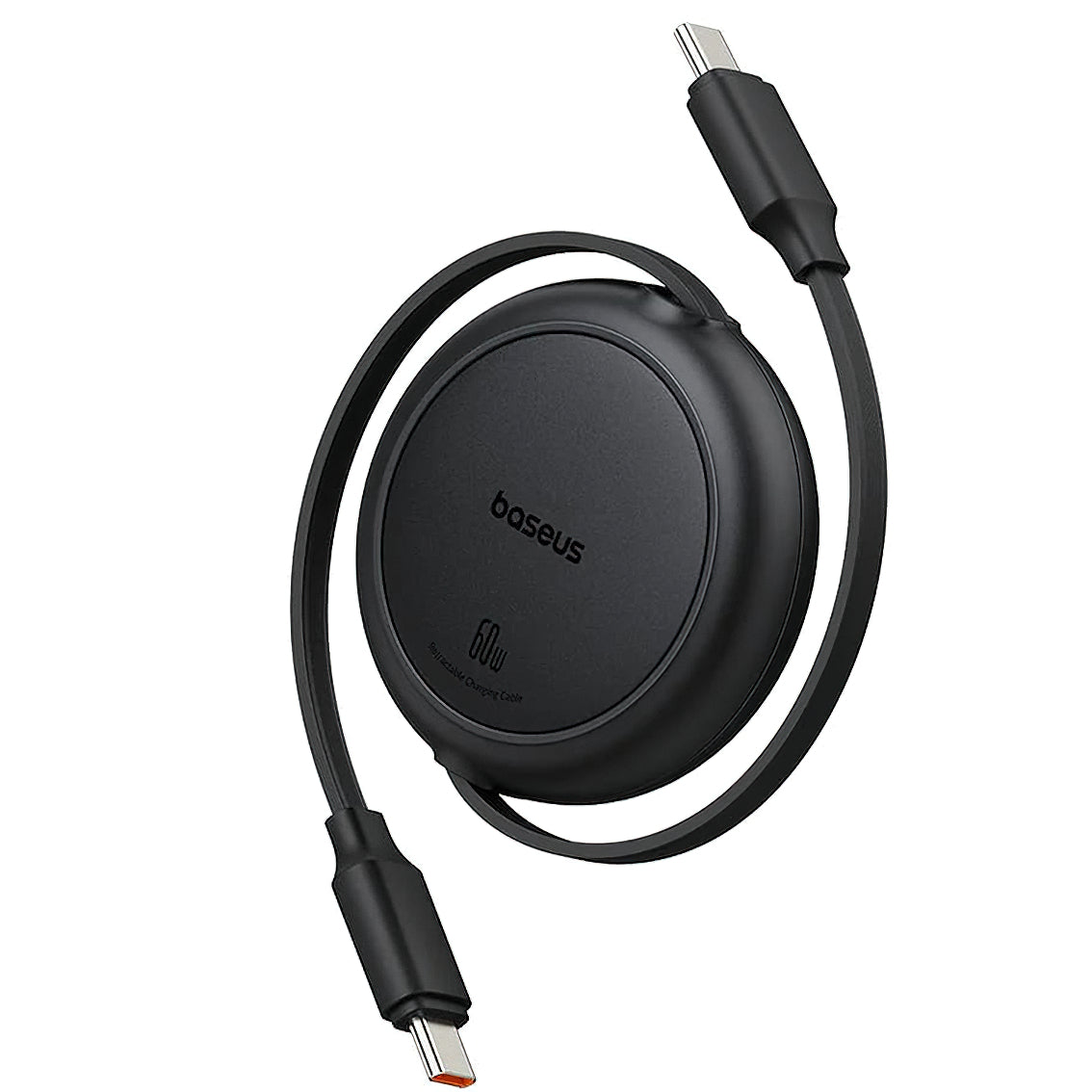 Cable de Datos y Carga USB-C - USB-C Baseus Free2Pull Mini Retráctil, 60W, 1m, Negro P10364500111-01