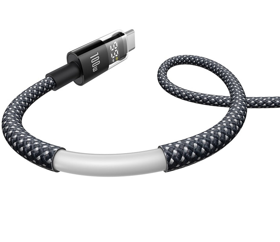 Cable de Datos y Carga USB-A - USB-C Baseus Display 2, 100W, 2m, Negro P10382701111-00