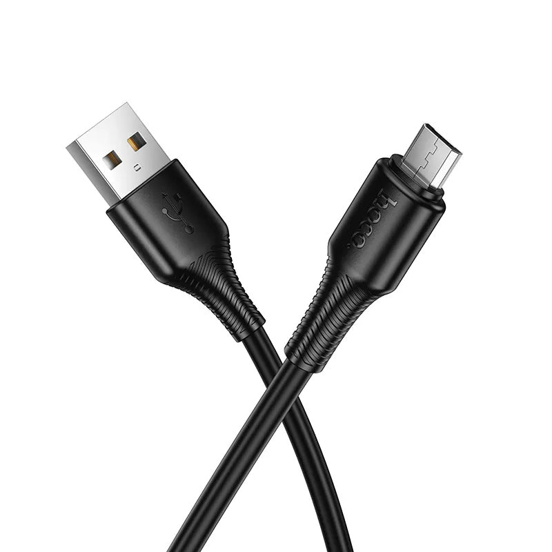 Cable de Datos y Carga USB-A - microUSB HOCO X120, 18W, 1m, Negro
