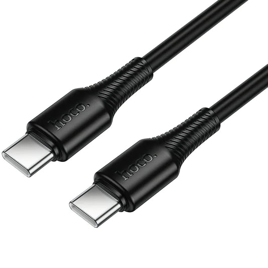 Cable de Datos y Carga USB-C - USB-C HOCO X120, 60W, 1m, Negro