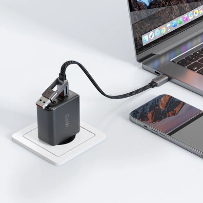 Cable de Datos y Carga USB-C - USB-A / USB-C Acefast C13-05, 60W, 0.2m, Negro