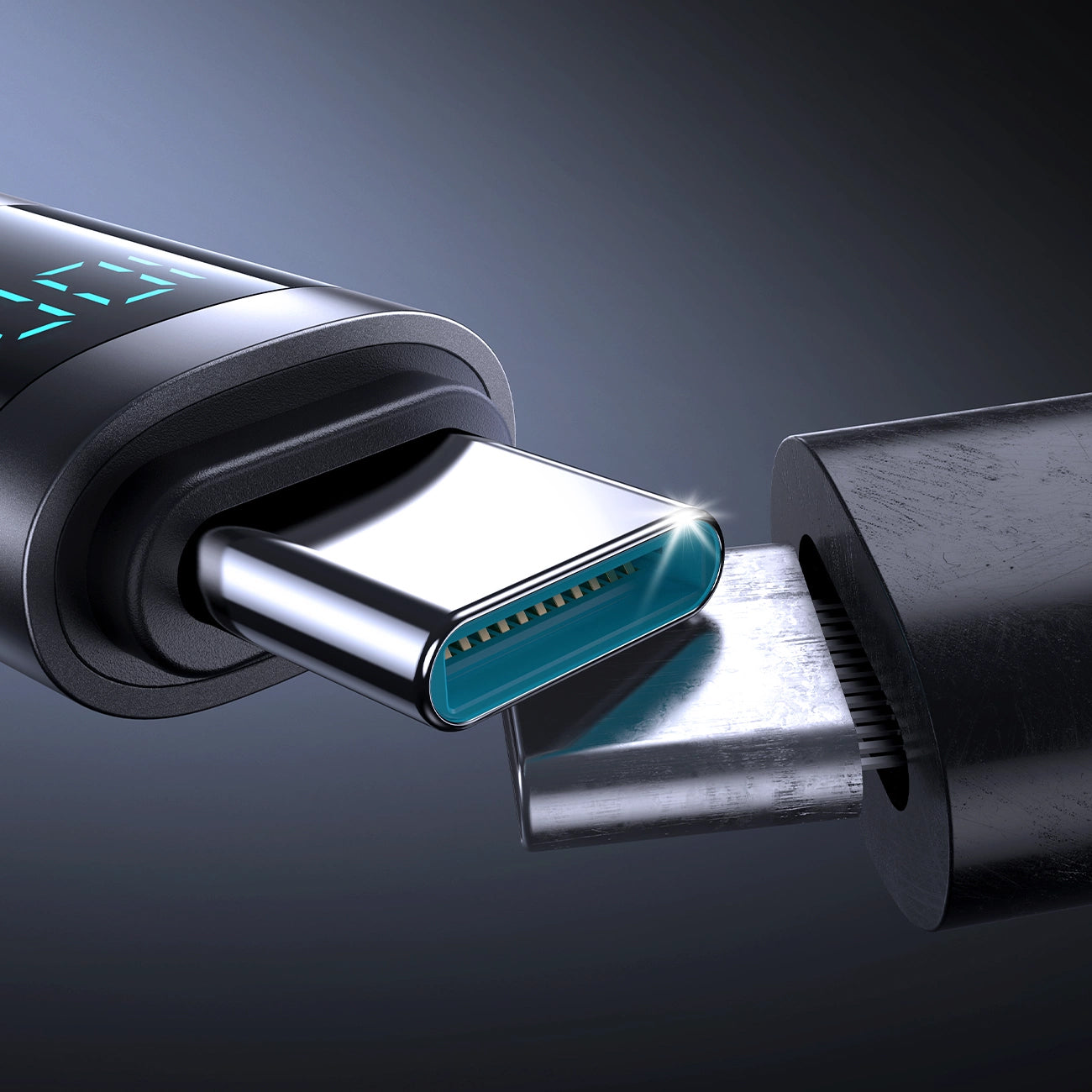 Cable de Datos y Carga USB-C - USB-C Joyroom S-A16 Pro Prism Display, 100W, 1.2m, Negro