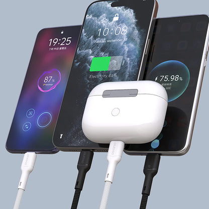Cable de Datos y Carga USB-C - USB-C Dudao L9C, 65W, 1m, Blanco