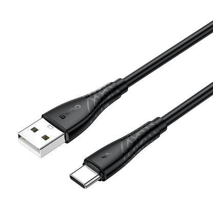 Cable de Datos y Carga USB-A - USB-C BWOO BO-X318C, 27W, 1m, Negro