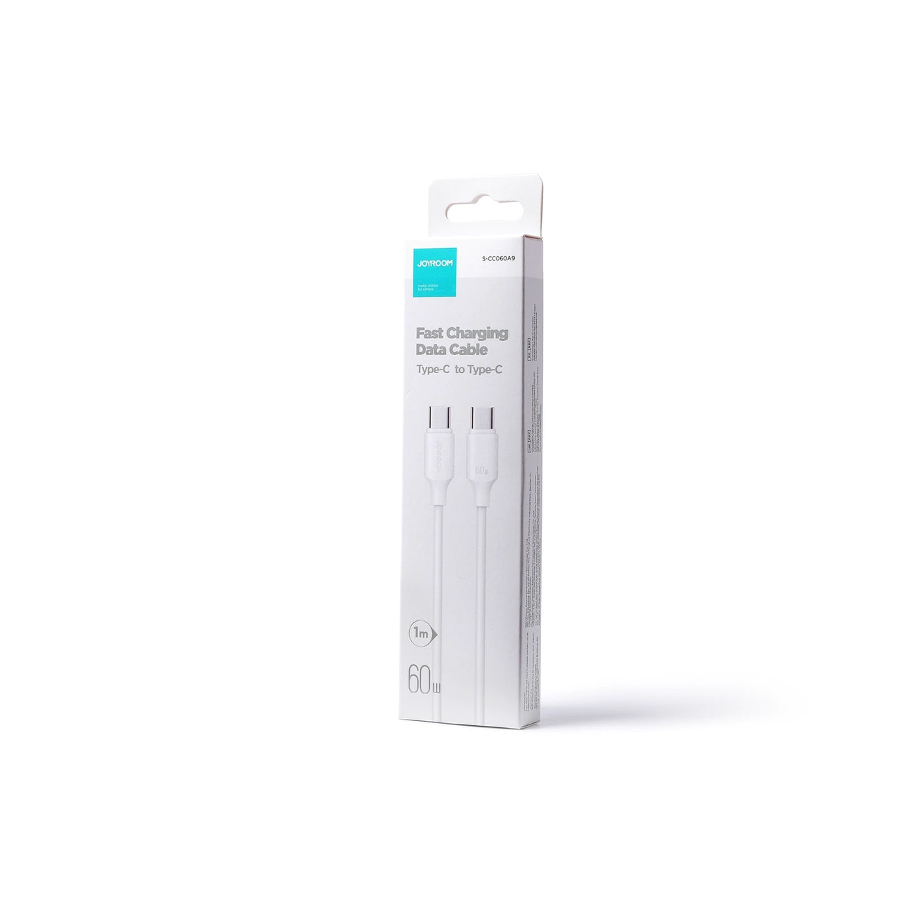 Cable de Datos y Carga USB-C - USB-C Joyroom S-A9, 60W, 1m, Blanco