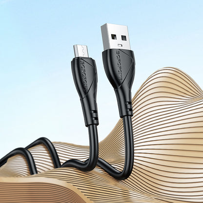 Cable de Datos y Carga USB-A - microUSB Borofone BX121 Energy, 18W, 1m, Negro