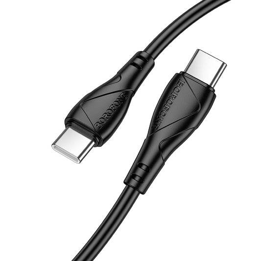 Cable de Datos y Carga USB-C - USB-C Borofone BX121 Energy, 60W, 1m, Negro