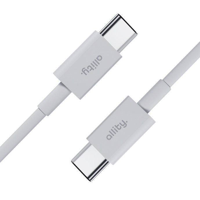 Cable de Datos y Carga USB-C - USB-C Allity. AUC-03, 100W, 1m, Blanco